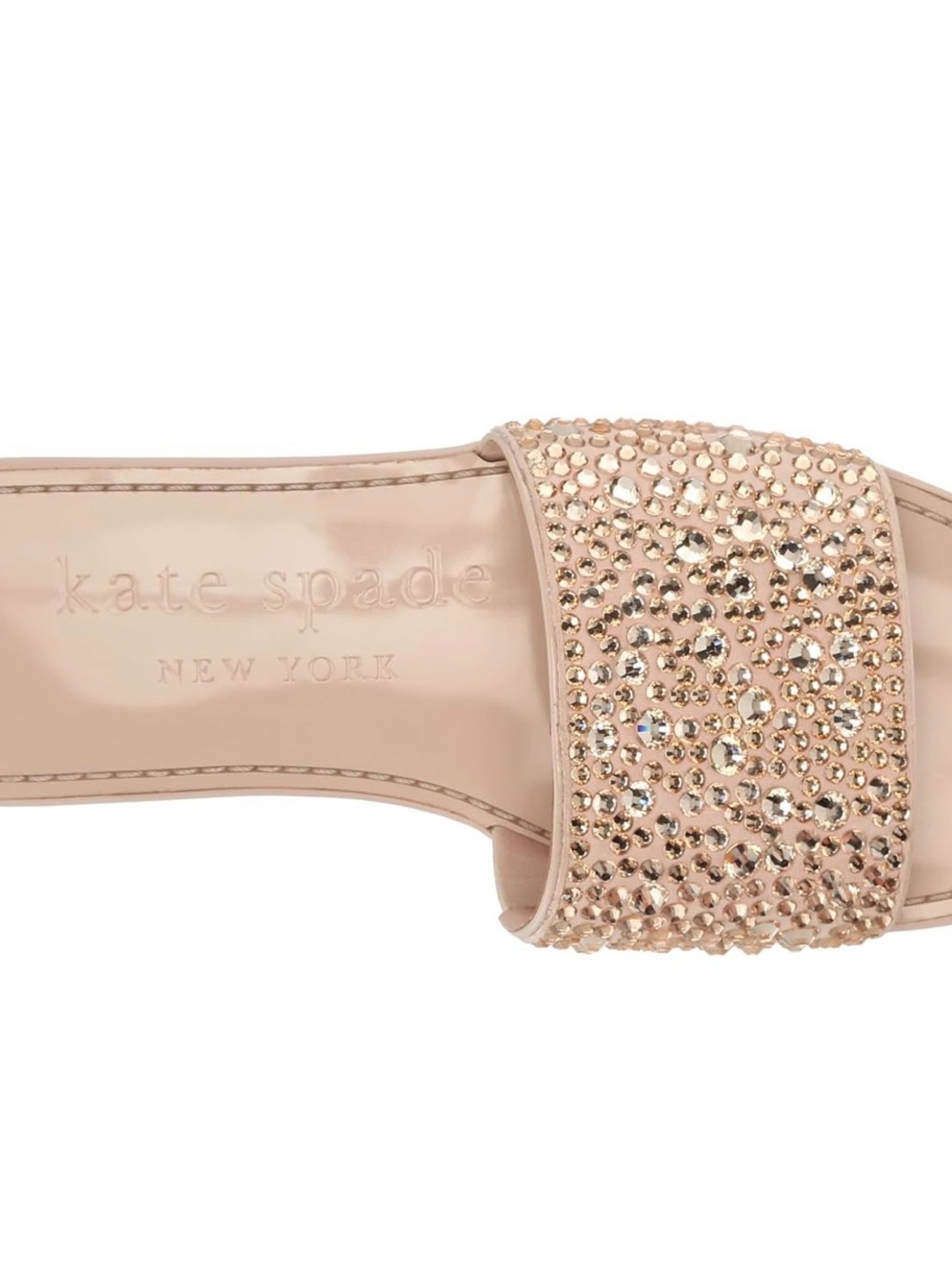 kate spade Rose Gold Crystal Slide Sandal